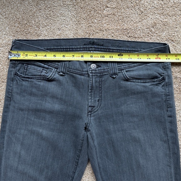 7 For All Mankind Rocker Bootcut Jeans | Charcoal Black 31 | USA Made - Picture 12 of 15